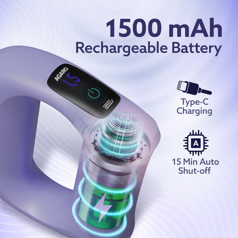 Ring Massager, Deep Tissue Massage, Mini Massage Gun for Pain Relief & Relaxation, Rechargeable, Handheld, 5 Speed Setting, 3 Modes, For Men and Women